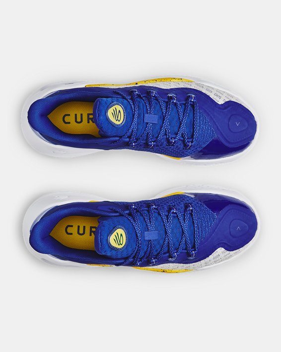 Unisex Curry 11 'Dub Nation' Basketball Shoes, White, pdpMainDesktop image number 2